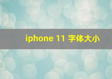 iphone 11 字体大小